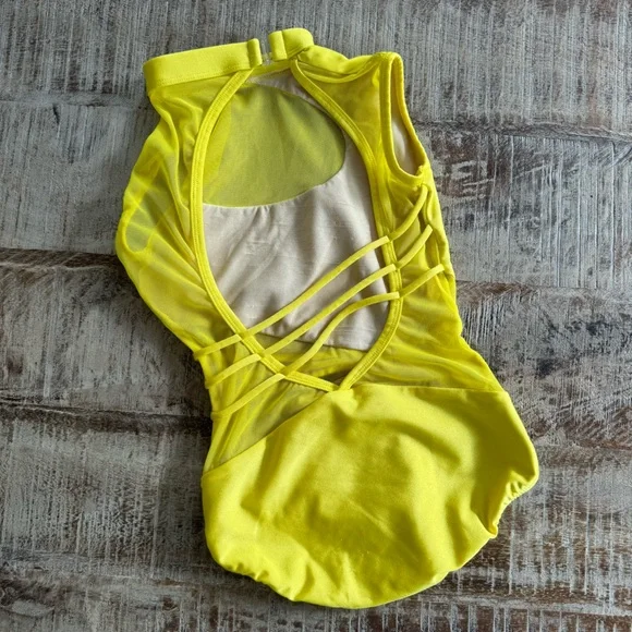 LA Designs Dance Leotard Size Child Large Yellow - Picture 2 of 9